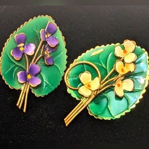 TWO ANTIQUE SUFFRAGETTE PINS 1910-1920 Made in Austria